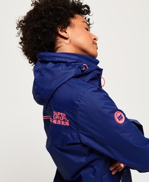 Superdry Arctic Hooded Pop Cipzár SD-Windcheater Női Kabát Kék/Rózsaszín | KONJV2578